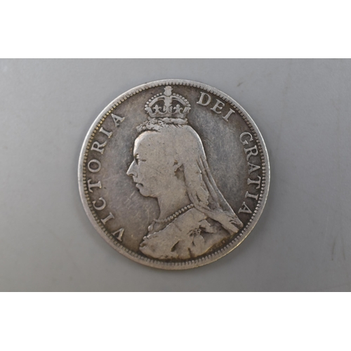 166 - A UK Victorian 1890 Silver Florin