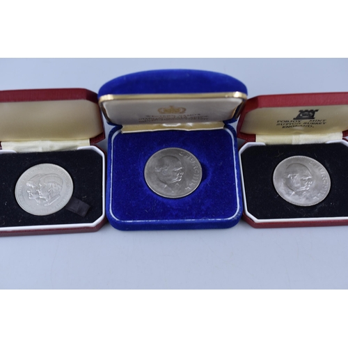 174 - A Selection of Nine Commemorative Crowns In Presentation Boxes