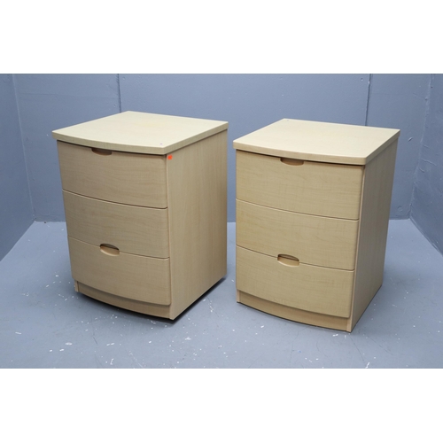 698 - Alstons cabinets LTD Synergy three drawer bedside units x2 (25