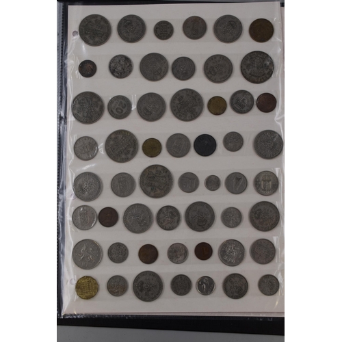 181 - A Folder of Approx 200 UK and Worldwide Coins