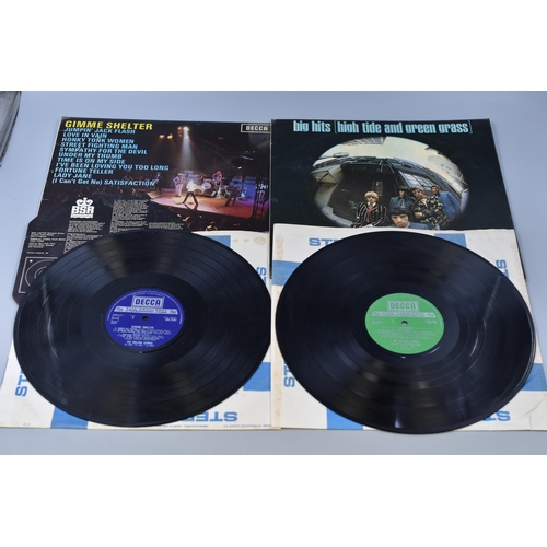 Rolling Stones: Two Vinyl LP's By 'The Rolling Stones to Include, 'Gimme Shelter' (SKL 510) and Big Hits ( High Tide and Green Grass ) (TXS 101) Both Decca Records, Pre-Owned