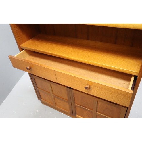 688 - Parker Knoll unit with single drawer, single cupboard and three shelves (48