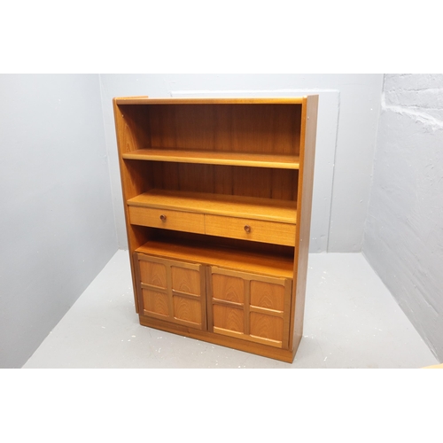 688 - Parker Knoll unit with single drawer, single cupboard and three shelves (48