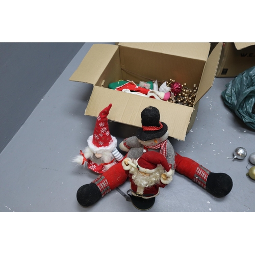 839 - Three Boxes of Christmas Decorations