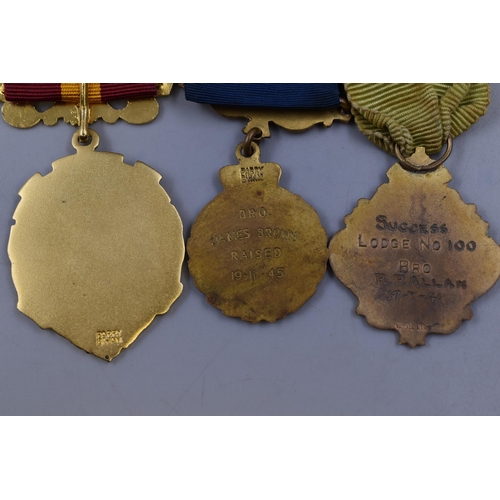 238 - Three Royal Antedulivian Order of Buffaloes Medals To Include Queen Mary Lodge, Lodge of Queensland,... 