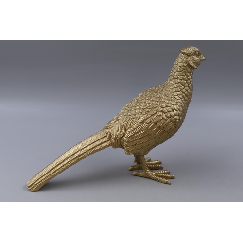 301 - A golden painted wooden grouse (8