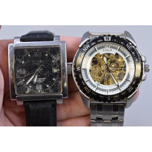 884 - Four Automatic Gents Watches To Include Yess, Eizele, And Others. Working