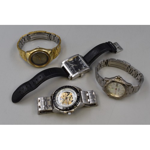 884 - Four Automatic Gents Watches To Include Yess, Eizele, And Others. Working