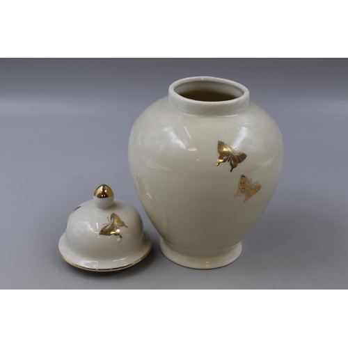 323 - Chokin ginger jar with 24 carat gold leaf 8