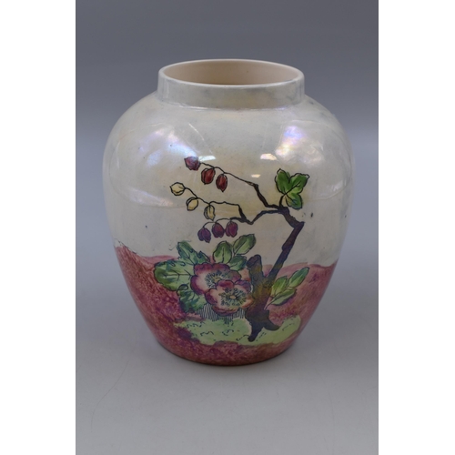 342 - Vintage Kensington Pottery Hand Thrown and Hand Painted Lusterware Vase approx 6.5