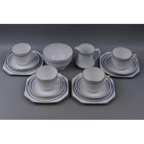 448 - Royal Stafford 14 piece tea set to include, 4 cups, 4 saucers, four side plates, milk jug and sugar ... 