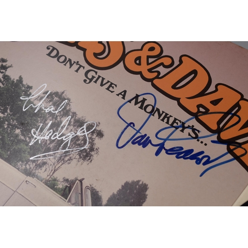 587 - Signed 'Chas And Dave' Vinyl LP ' Dont Give A Monkey's', Pre-Owned