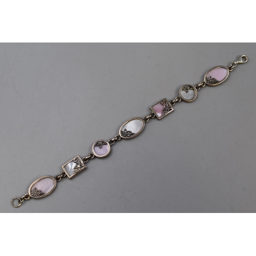 23 - Silver 925 Mother of Pearl Bracelet Complete with Presentation Box