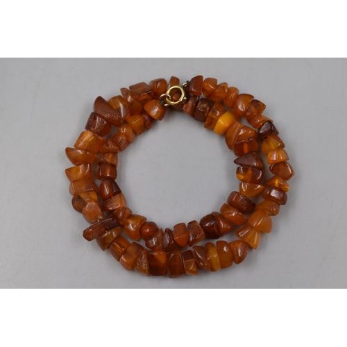 106 - Vintage Amber Chip Necklace