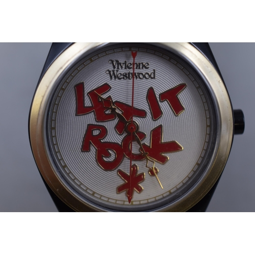 144 - A Designer Vivienne Westwood 'Let it Rock' Ladies Quartz Watch, Working