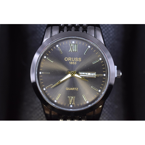 150 - New Men’s Oruss Quartz Fashion Watch in Box