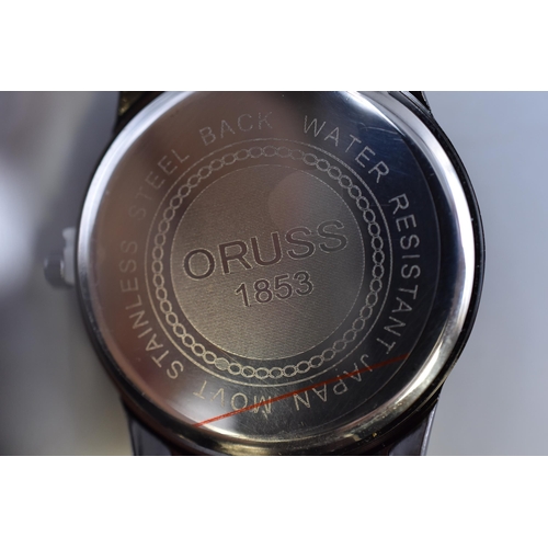 150 - New Men’s Oruss Quartz Fashion Watch in Box