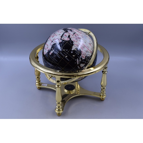 152 - Gemstone Desk Globe with Compass (12