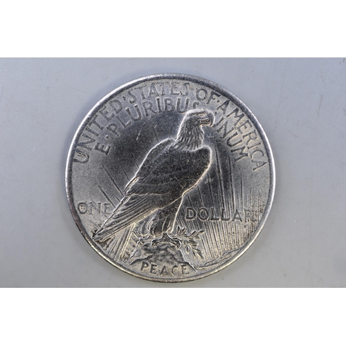 193 - A USA 1922 Silver 'Peace' Dollar