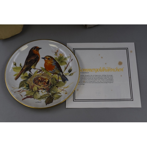 869 - A Selection of Fifteen Bird Themed Boxed Collectors Plates To Include European Songbirds x7, Jerners... 