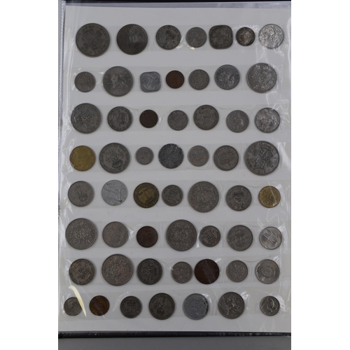 213 - A Folder of Approx 200 UK and Worldwide Coinage