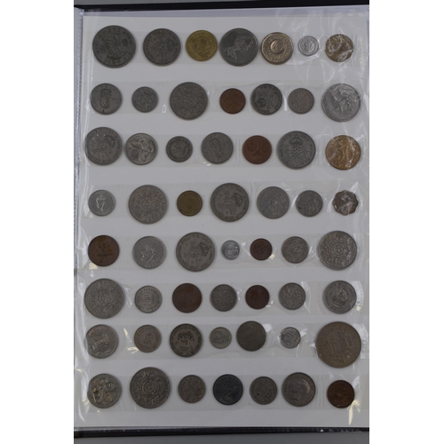 213 - A Folder of Approx 200 UK and Worldwide Coinage