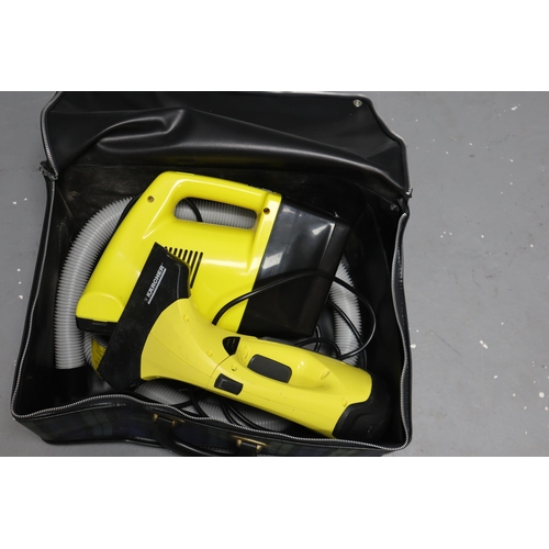 879 - Karcher K25e power brush with vacuum with connectors (works when tested)