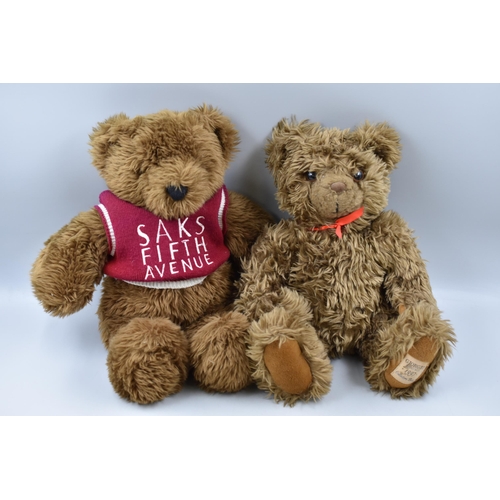 287 - Two brown teddy bears one 1996 North American bear Co 17