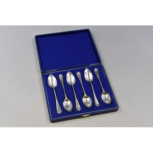 411 - Walker & Hall A1 Silver Plated Tea Spoon Set in Display Case