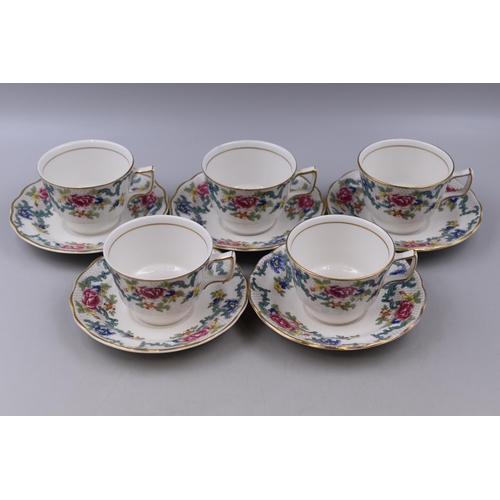 445 - Ten Piece Royal Doulton Booths Floradora Tea Set