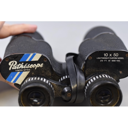 461 - A Pair of Pathescope 10x50 Coated Optics Binoculars