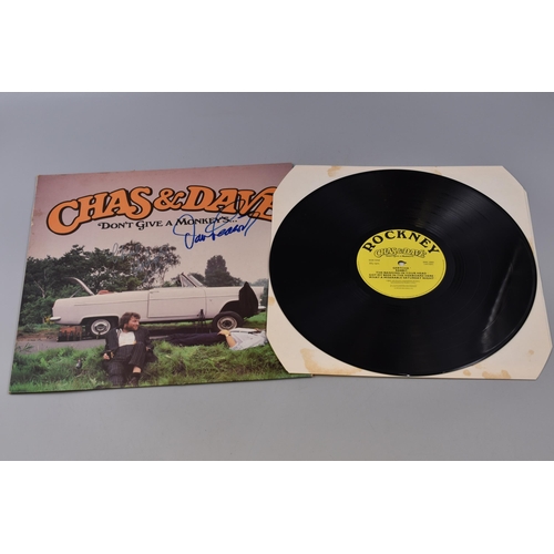 597 - Signed 'Chas And Dave' Vinyl LP ' Dont Give A Monkey's', Pre-Owned