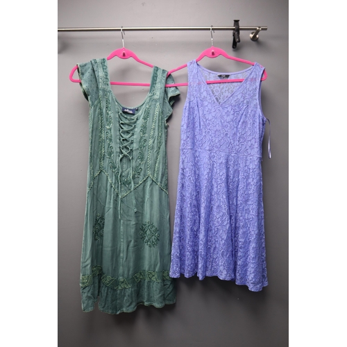 687 - Three Ladies Going Out Dresses Size Medium and 14