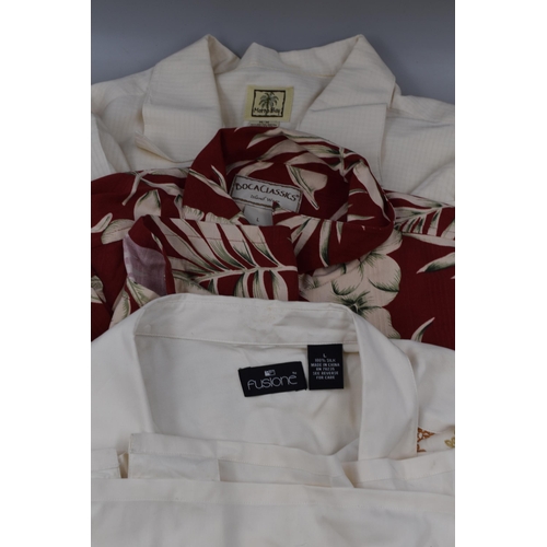 768 - A Selection of Five Gents Shirts With 'Paradise Shores' T-Shirt. Includes Daniel Cremieux, Fusione, ... 