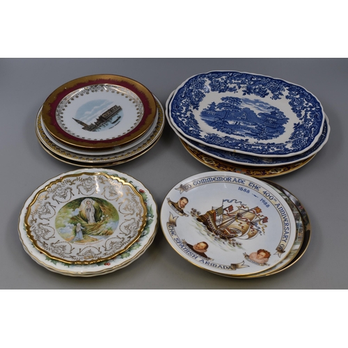 809 - Selection of 13 Collectors / Cabinet Plates including Royal Doulton, Wedgwood, Royal Worcester, Limo... 