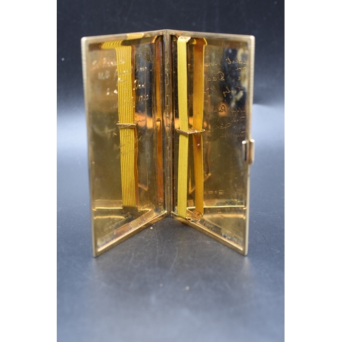 15 - Hallmarked Birmingham 375 (9ct) Gold Cigarette Case with Presentation Case (153 grams)