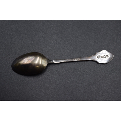 19 - Hallmarked Sheffield Silver Troon Gold Club Spoon Complete with Case 