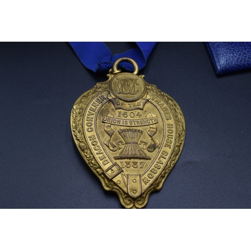 23 - Antique Decon Convener Trades House Glasgow Jewel with Ribbon  