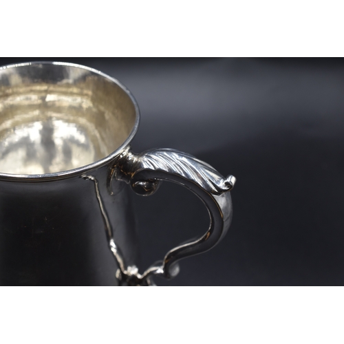 9 - Hallmarked Solid Silver Pint Tankard circa. 1896 (374 gram)