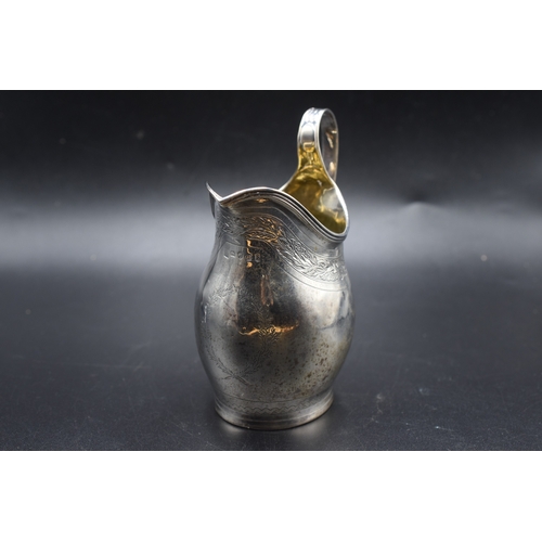 29 - London Hallmarked Silver Jug, circa 1799, Maker Possibly William Bennett, (5