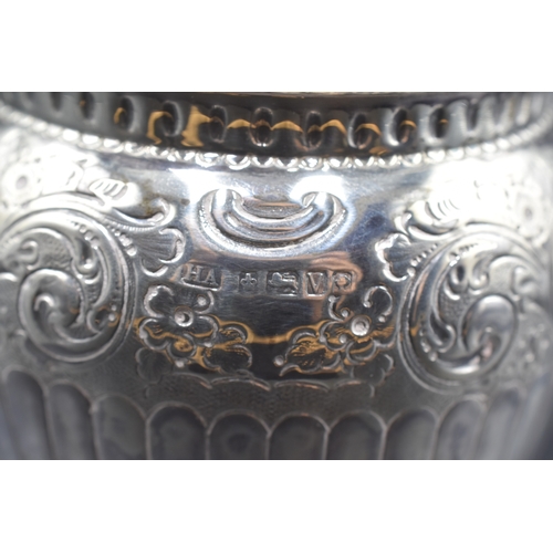 30 - London Hallmarked Silver Bowl, late 19th century, Maker Alkin Brothers, Two Etchings on Side of bowl... 