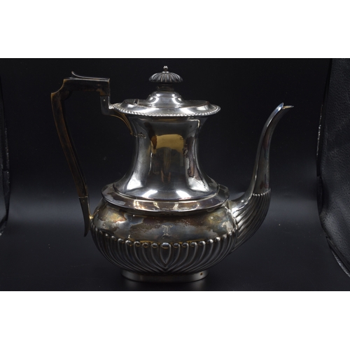 24 - Hallmarked Sheffield Silver 4 Piece Tea / Coffee Set circa 1900 believed to have been made by Atkin ... 