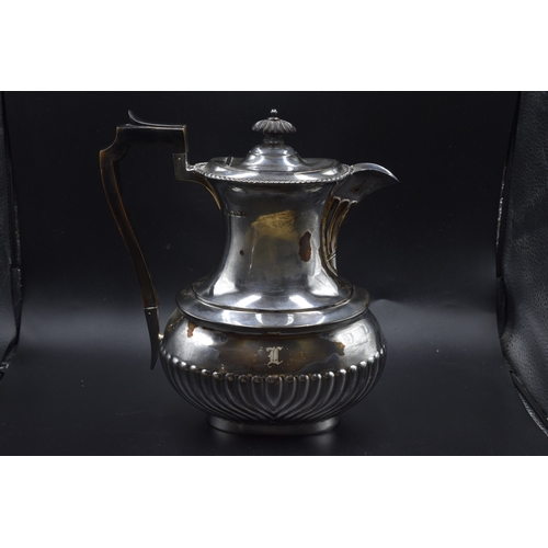 24 - Hallmarked Sheffield Silver 4 Piece Tea / Coffee Set circa 1900 believed to have been made by Atkin ... 