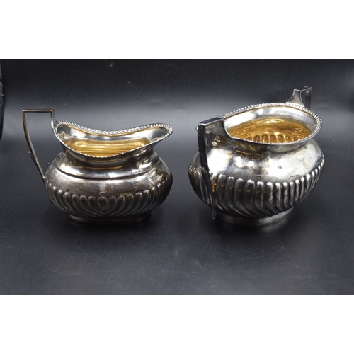 24 - Hallmarked Sheffield Silver 4 Piece Tea / Coffee Set circa 1900 believed to have been made by Atkin ... 