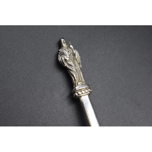 33 - Chester Hallmarked Silver Serving Spoon, circa 1921 (81 grams)