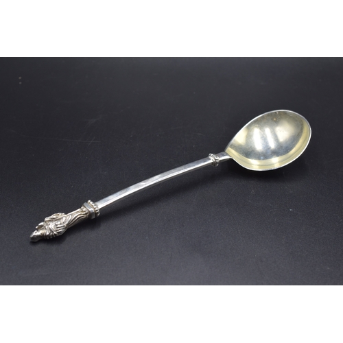 33 - Chester Hallmarked Silver Serving Spoon, circa 1921 (81 grams)