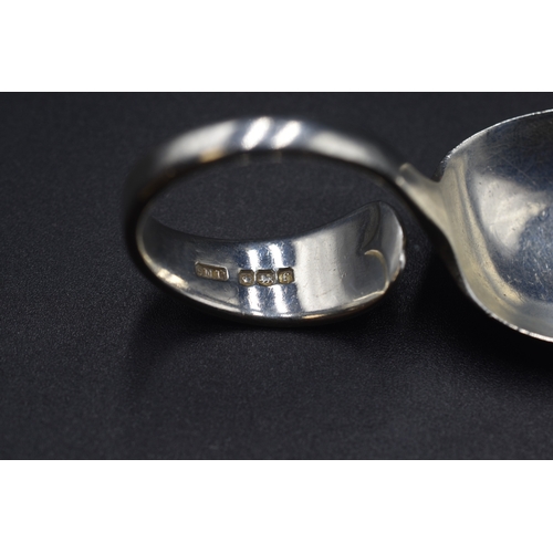 36 - London Hallmarked Silver Push & Spoon, early 20th Century, Makers Mark SML (34 grams)