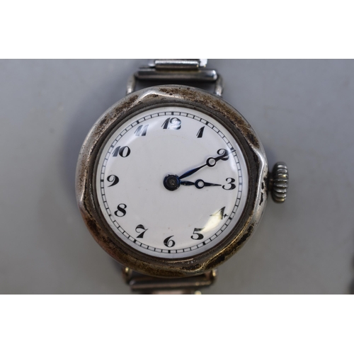 39 - A Hallmarked Imported London Silver Cased 15 Jewels Rival Watch, Circa 1905. Working