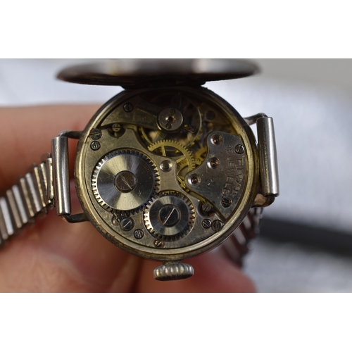 39 - A Hallmarked Imported London Silver Cased 15 Jewels Rival Watch, Circa 1905. Working