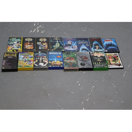 850 - A Selection of Vintage VHS Videos To Include Godzilla Destroy All Monsters, Labrynth, Pokemon Mewtwo... 